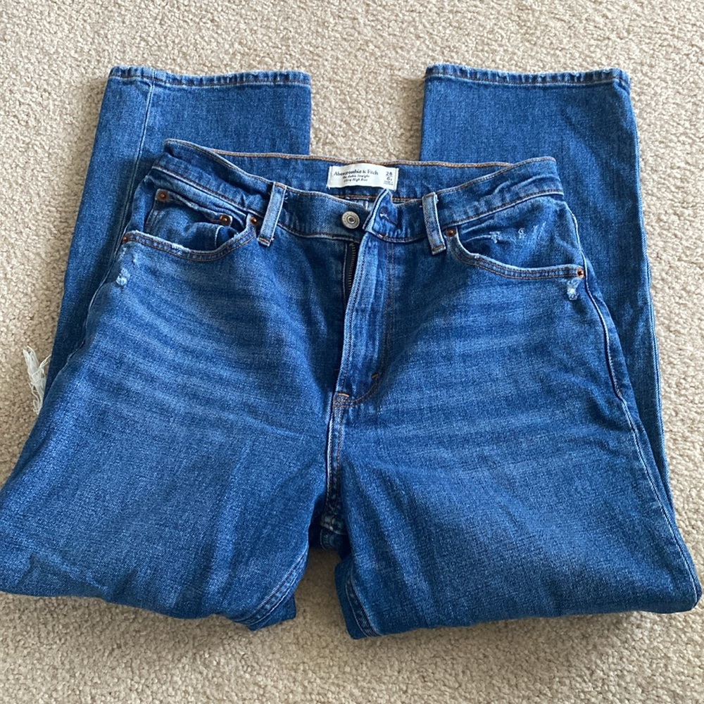 Abercrombie & Fitch The Ankle Straight Ultra High Rise Jeans Size 28 6S